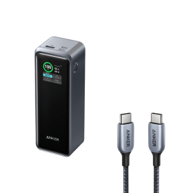 Anker Prime 27,650mAh Power Bank (250W) and Anker 765 USB-C to USB-C Cable (140W, 182cm)