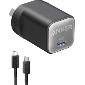 Anker 511 Charger (Nano 3, 30W) and Anker 322 USB-C to USB-C Cable