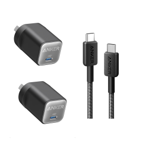 2 ?? Anker 511 Charger (Nano 3, 30W) and Anker 322 3ft USB-C to USB-C Cable